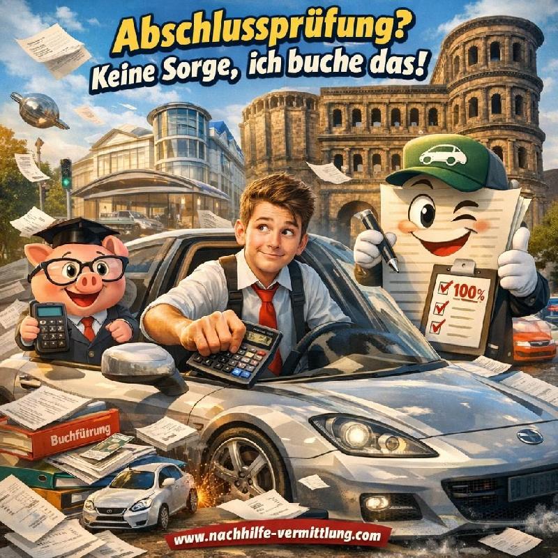 Nachhilfe Controlling, Buchhaltung, Buchführung, Rechnungswesen, BWL, Betriebswirtschaft, Betriebswirtschaftslehre, Automobilkaufmann, Automobilkauffrau, Automobilwirtschaft Trier