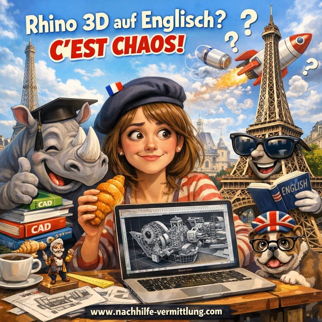 Nachhilfe Rhino 3D, 3D-Modellierung, CAD, Computer Aided Design, Design Lüdinghausen