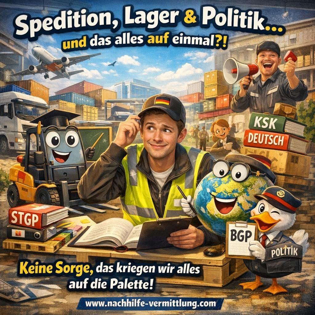 Nachhilfe Spedition, Speditionswesen, Logistik, Lagerlogistik, STGP, BGP, KSK, Politik und Gesellschaft, Deutsch Schwarzenbruck